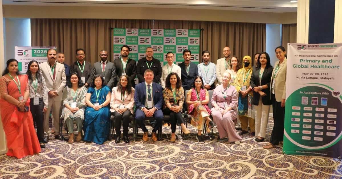 Participants, speakers, and delegates at the 4th International Conference on Primary Care and Public Healthcare 2026 in Kuala Lumpur, Malaysia, celebrating global collaboration in healthcare.